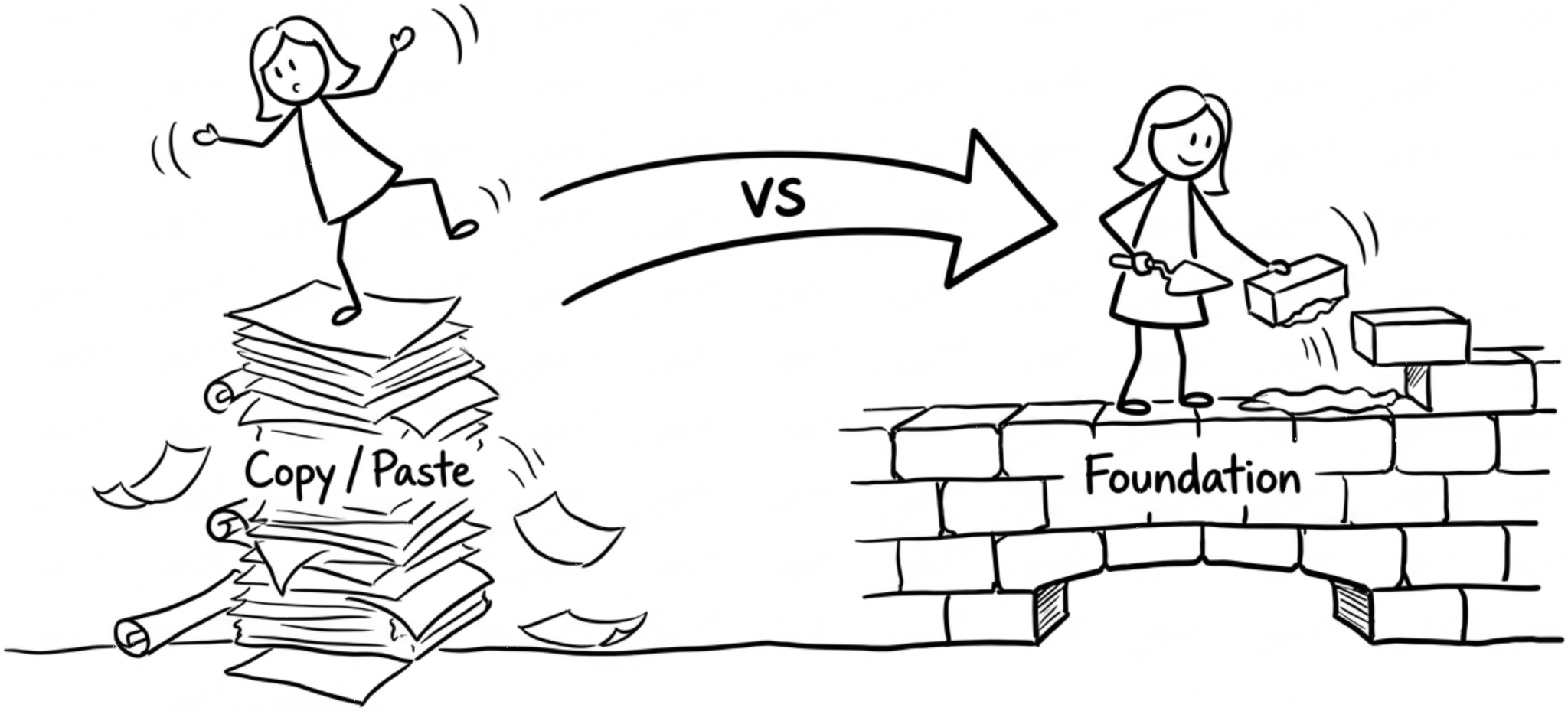 A comparison between copying words and building understanding on a strong foundation