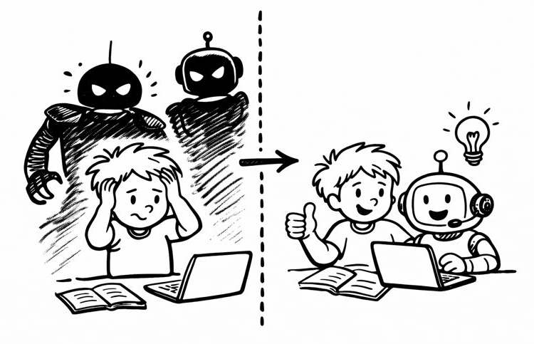A child moving through exploration, creation, checking and independent decision-making